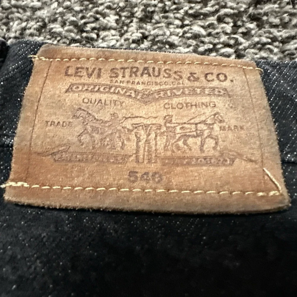 Vintage Levis‎ 540 Jeans Mens 36x31 Black Denim Gold Tab Made in USA (34x29)